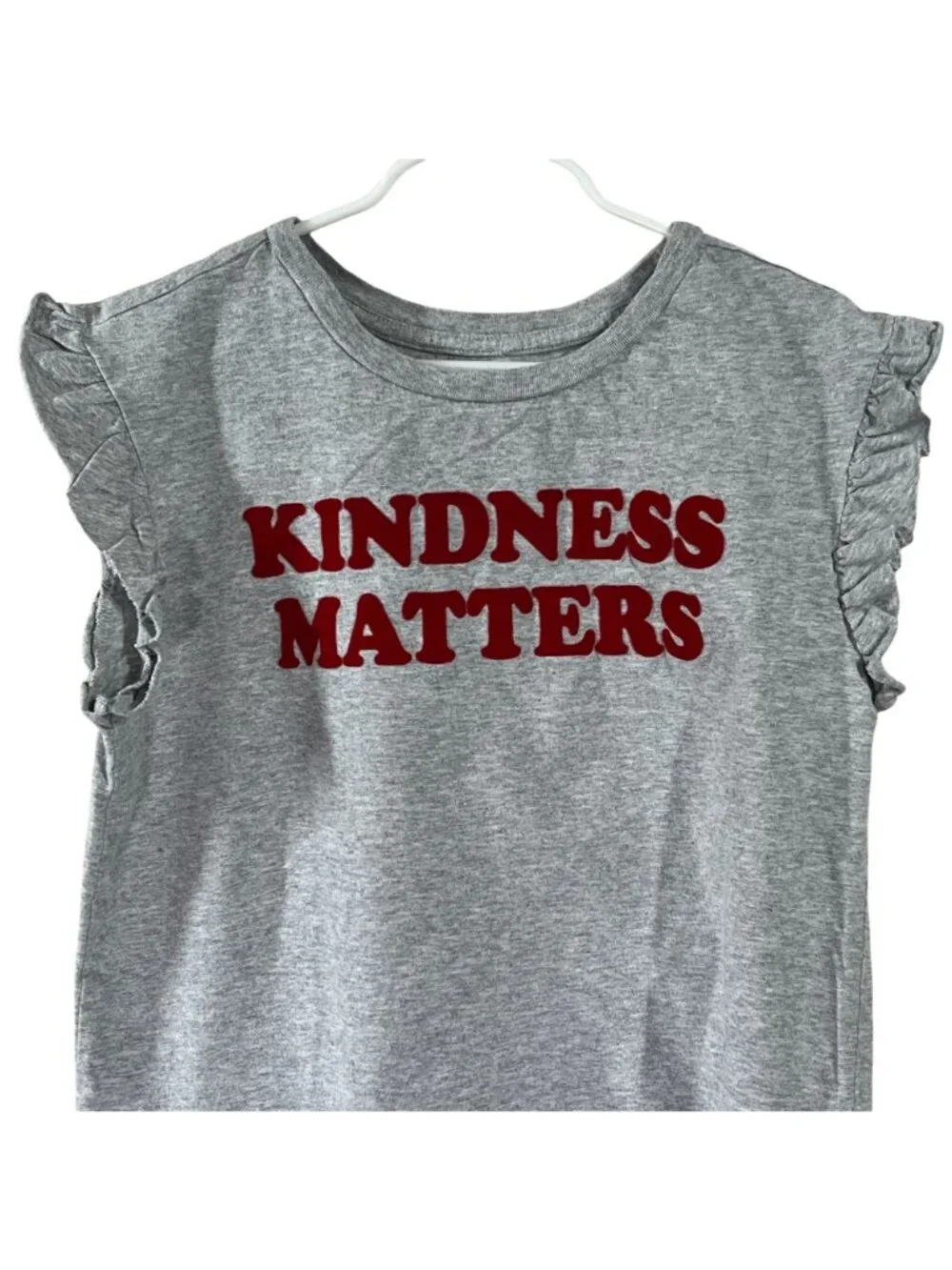 Gymboree Kindness Matters Ruffle Tee Girls L 10 12